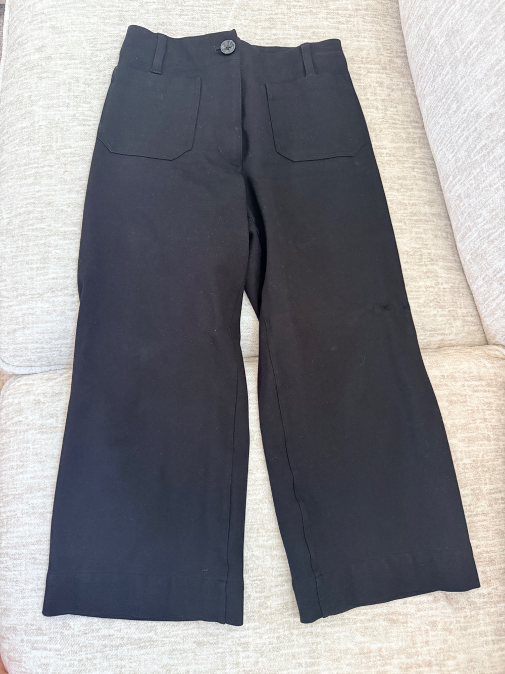 Quince Wide Leg Cropped Ponte Pant